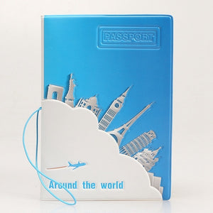 Cute Cartoon Totoro Passport Cover ID Credit Card Bag 3D Design PU Leather Passport Holder Bag 14*9.6CM
