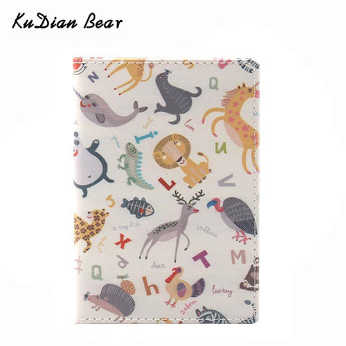 KUDIAN BEAR Cute Passport Cover Women the Cover of the Passport Holder Designer Travel Cover Case Credit Card Holder BIY044 PM49